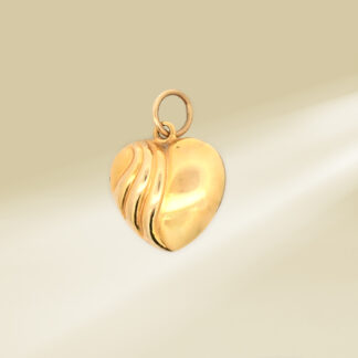 18K Yellow Gold Heart Pendant