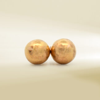 18K Yellow Gold Mini Ball Design Earrings