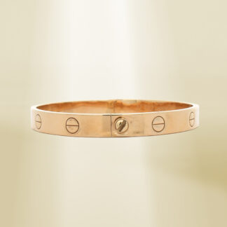 18K Yellow Gold Brand-Inspired Bangle