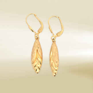 18K Yellow Gold Huggie with Drop Earrings