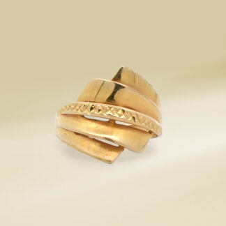 18K Yellow Gold Ladies' Ring Geometric Design