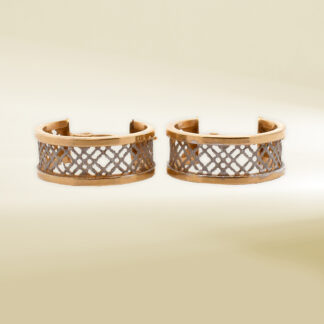 18K Two-Tone Hoop Earrings