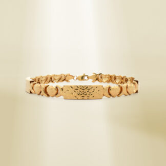18K Yellow Gold Heart Shape Bracelet