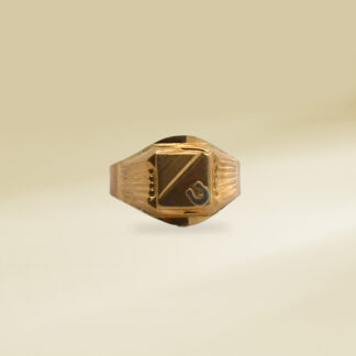 18K Yellow Gold Mesa Design Gents' Ring