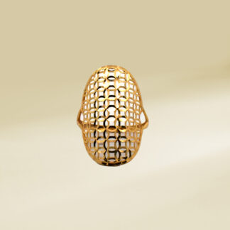 18K Yellow Gold Money Ring Design Ladies' Ring