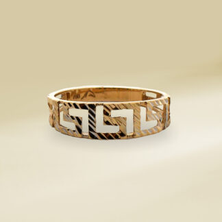 18K Yellow Gold Greek Design Ladies' Ring