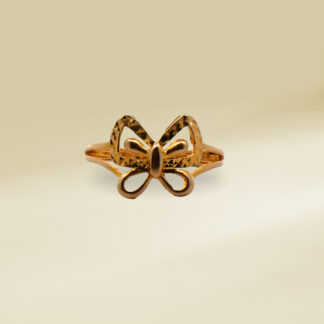 18K Yellow Gold Butterfly Design Ladies' Ring