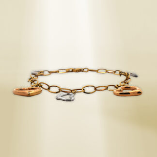 18K Yellow Gold Charmed Design Bracelet