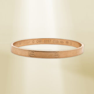 18K Yellow Gold Brand-Inspired Bangle