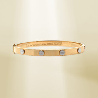 18K Two-Tone Brand-Inspired Bangle