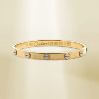 18K Two-Tone Brand-Inspired Bangle