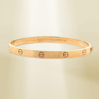 18K Yellow Gold Brand-Inspired Bangle
