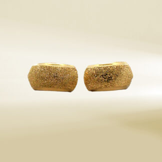 18K Yellow Gold Dome Design Earrings