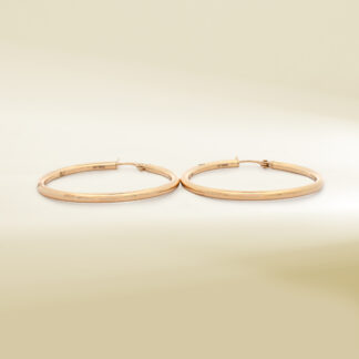 18K Yellow Gold Hoop Earrings