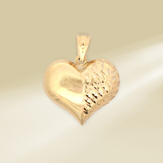 18K Yellow Gold Heart Pendant