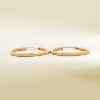 18K Yellow Gold Hoop Earrings