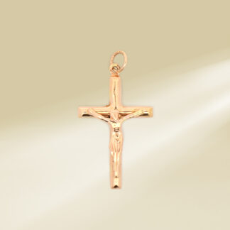 18K Yellow Gold Crucifix Pendant