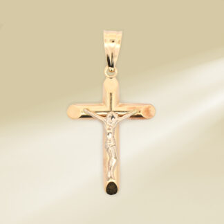 18K Yellow Gold Crucifix Pendant