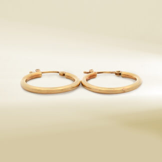 18K Yellow Gold Hoop Earrings