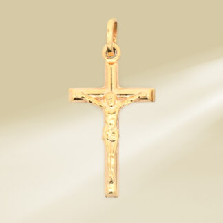 18K Yellow Gold Crucifix Pendant
