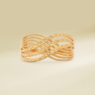 18K Yellow Gold Ladies' Ring Infinity Style Design